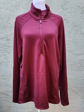 Under Armour Maroon Burgundy Vent Tech Quarter Zip Pullover 2XL